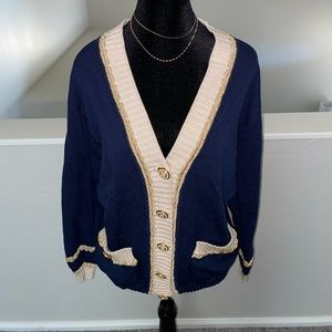 🛑SOLD🛑St. John Navy Blue Cardigan Sweater Women’s Size Small